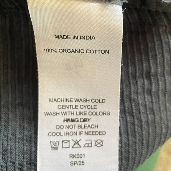 Quince Organic Textured Cotton Peasant Blouse in Black - Picture 8 of 8